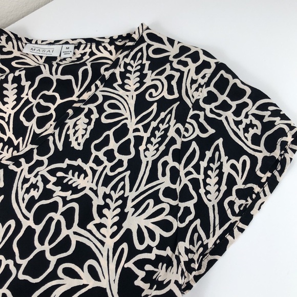 Masai Copenhagen Tunic Size Medium Kaza Floral Creped Viscose Lagenlook - Picture 8 of 12